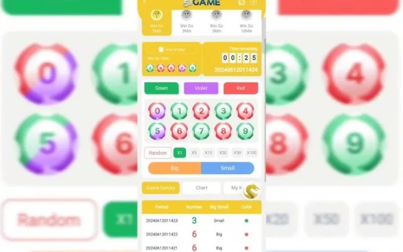 color prediction lottery game at Color wiz App body image